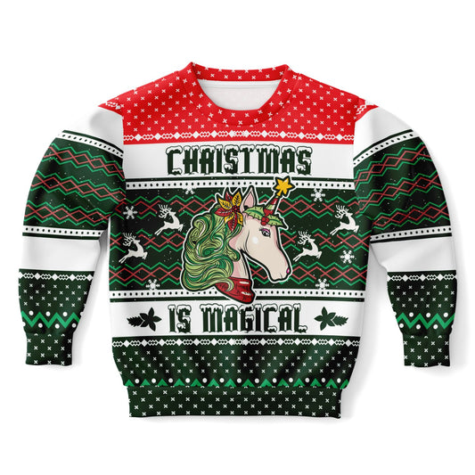 Youth Size Magical Unicorn Ugly Christmas Sweater
