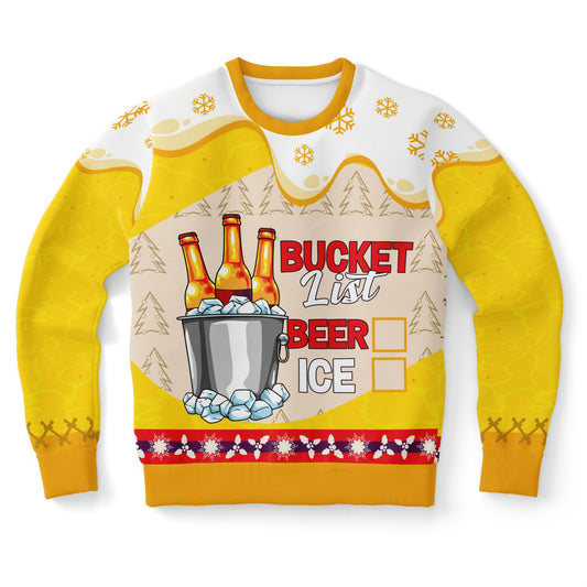 Bucket List: Beer and Ice Ugly Christmas Sweater