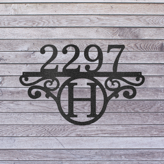 House Number Sign - Metal Wall Art
