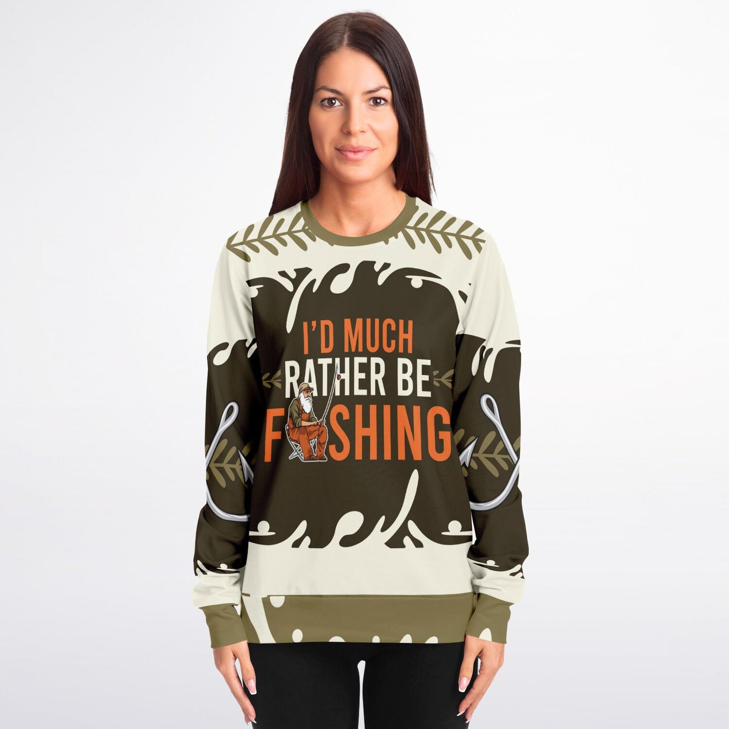 "I’d Much Rather Be Fishing" Ugly Christmas Sweater