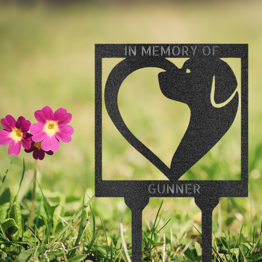 Custom Dog Memorial Metal Garden Stake