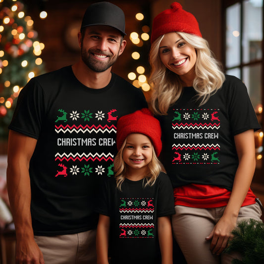 'Christmas Crew' Matching Family Tees, Hoodies & Sweaters