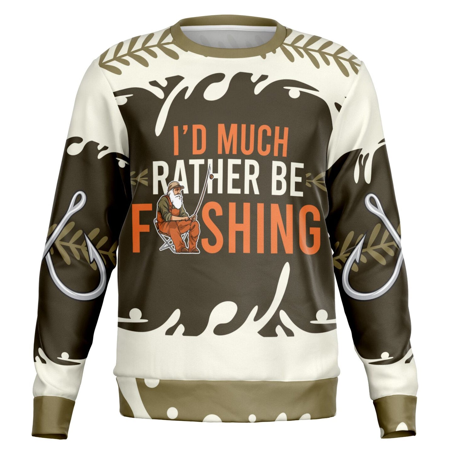 "I’d Much Rather Be Fishing" Ugly Christmas Sweater