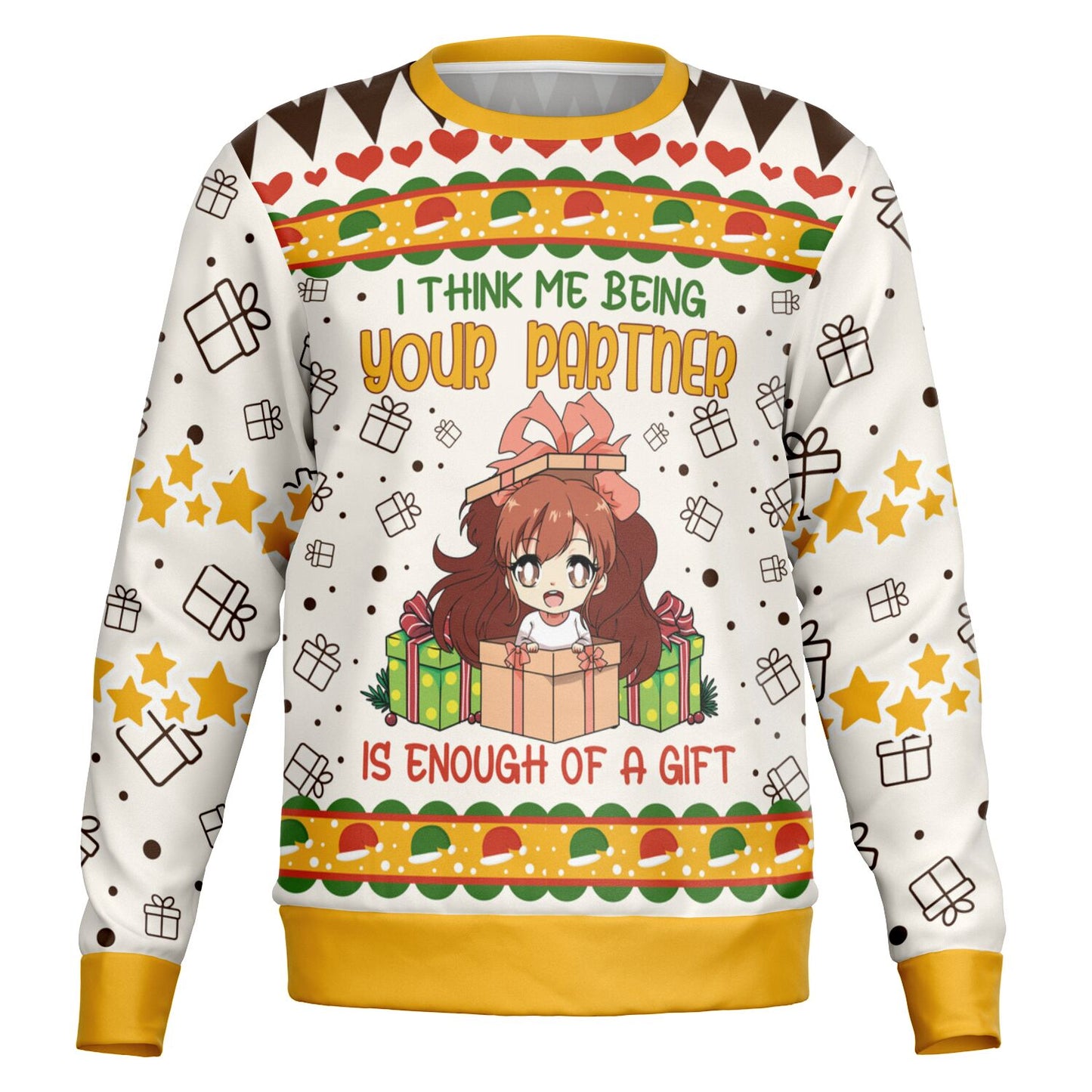 "Me Being Your Partner is Enough of a Gift" Ugly Christmas Sweater