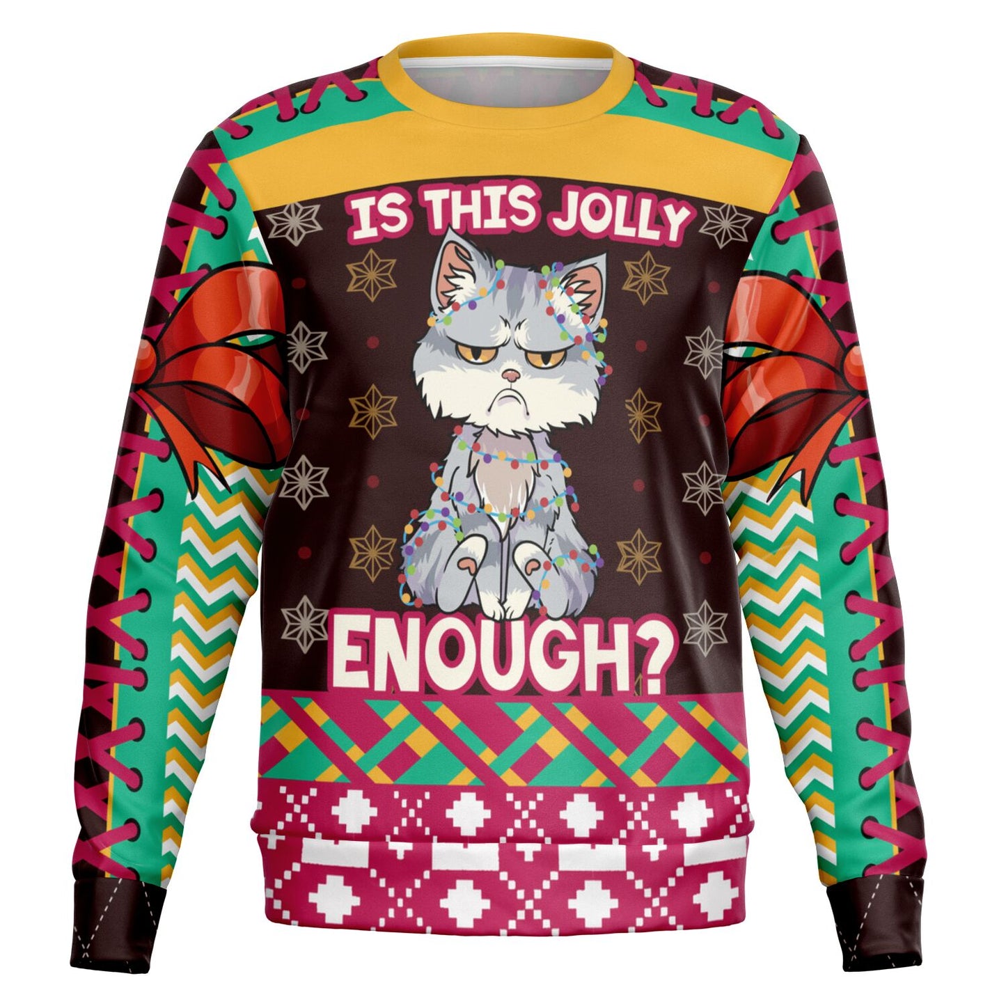 “Is This Jolly Enough?” Grumpy Cat Christmas Ugly Christmas Sweater