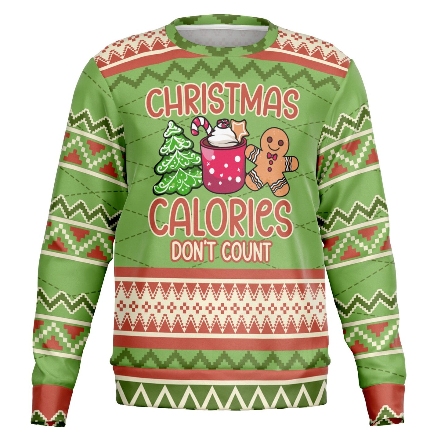 "Christmas Calories Don’t Count" Ugly Christmas Sweater