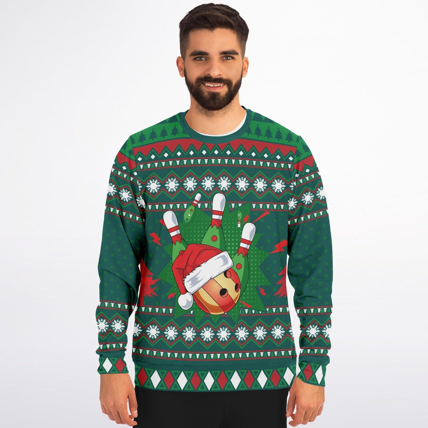 Happy Bowling Ugly Christmas Sweater