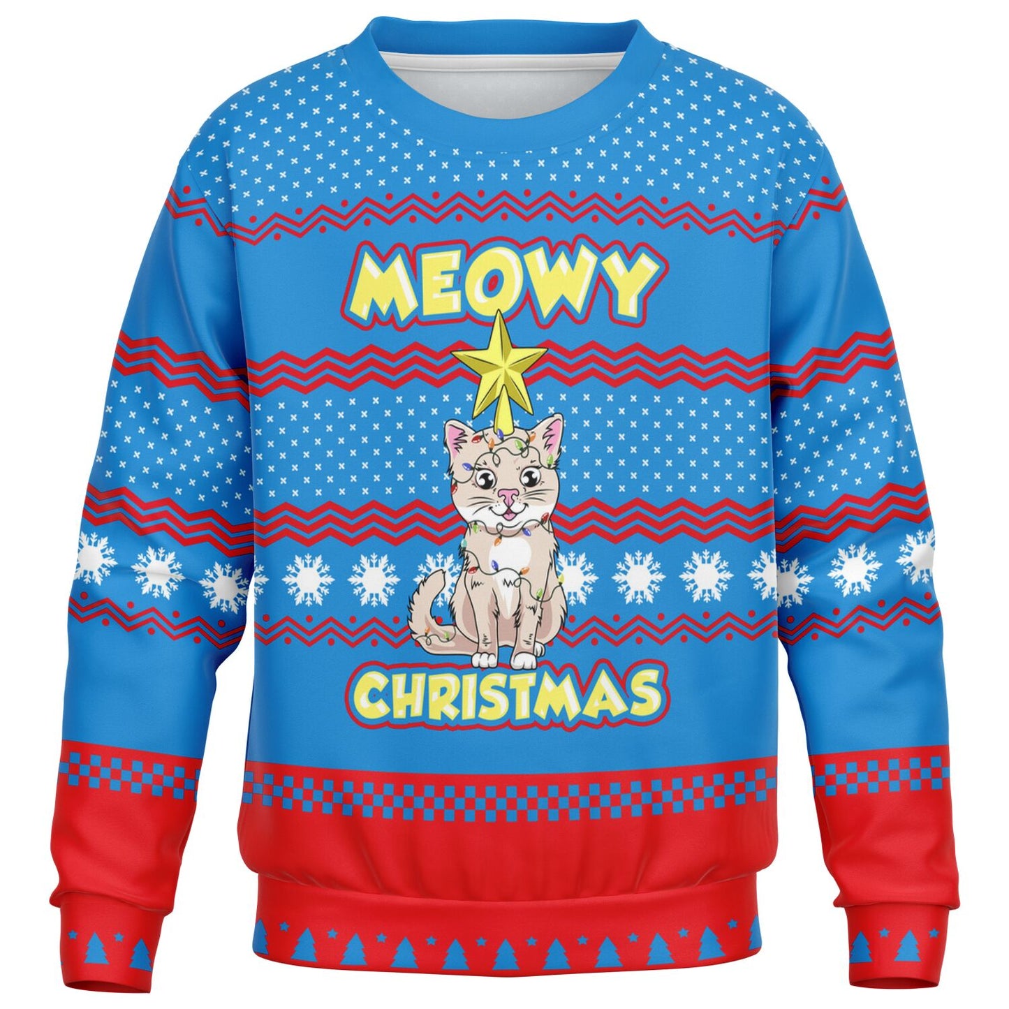 Youth Size Meowy Christmas Ugly Christmas Sweater