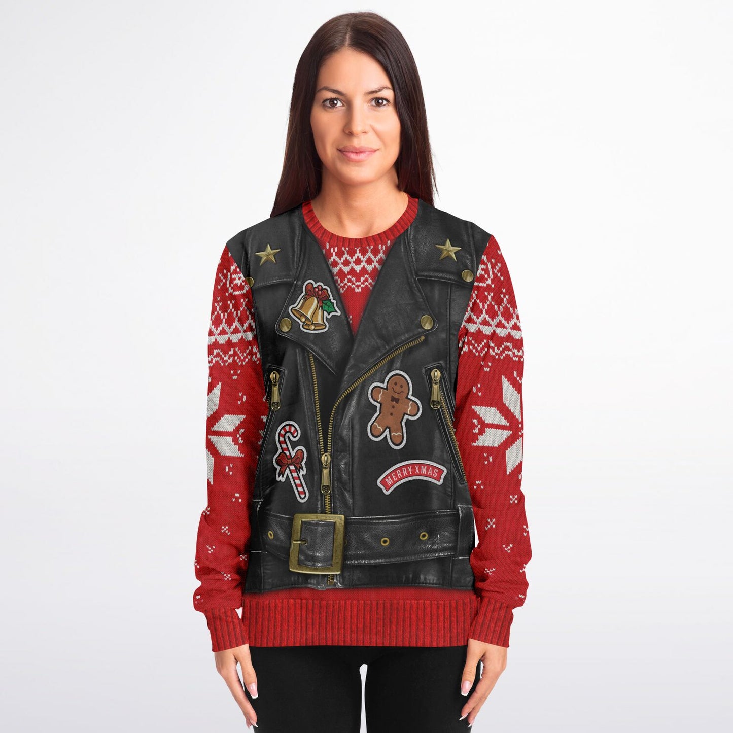 Biker Santa Ugly Christmas Sweater
