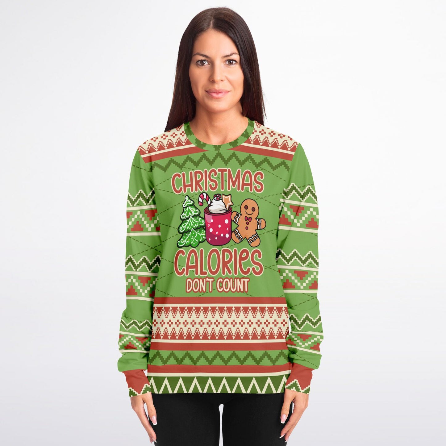 "Christmas Calories Don’t Count" Ugly Christmas Sweater