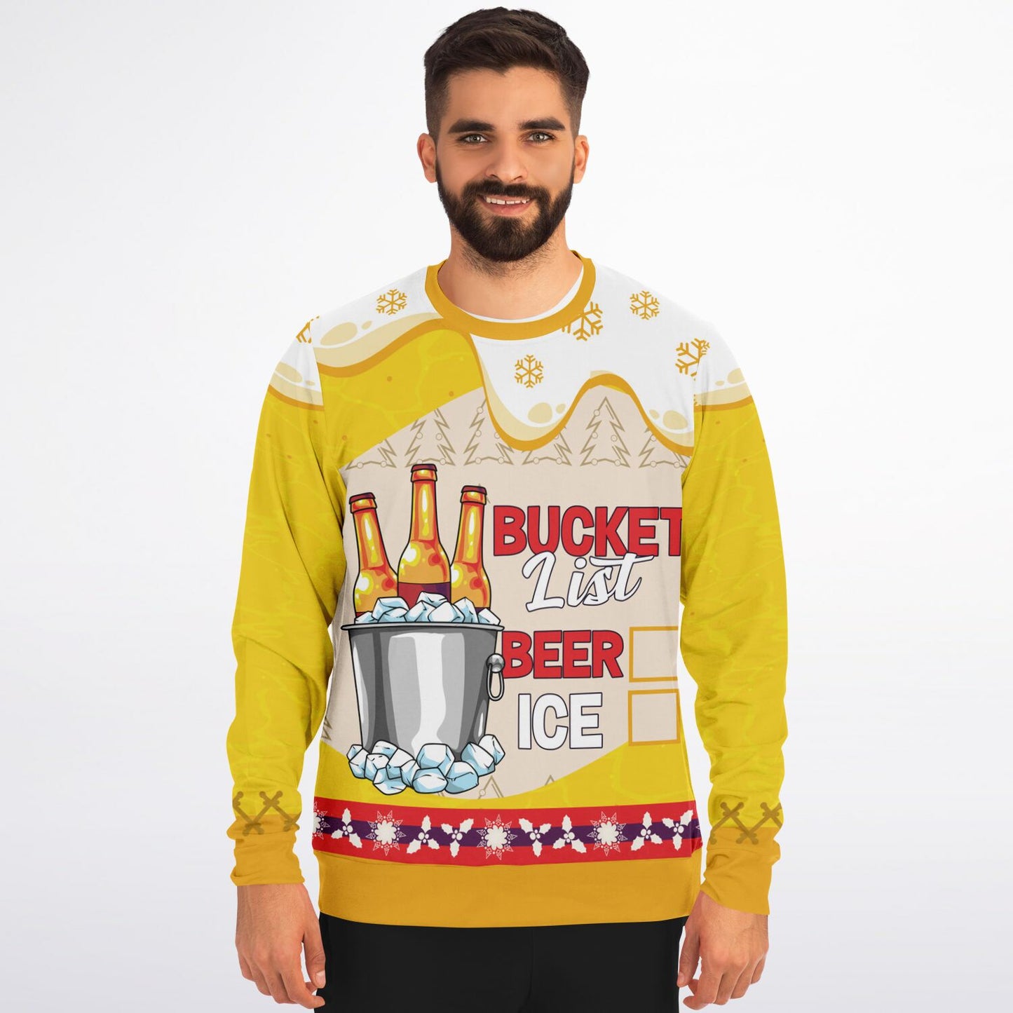 Bucket List: Beer and Ice Ugly Christmas Sweater