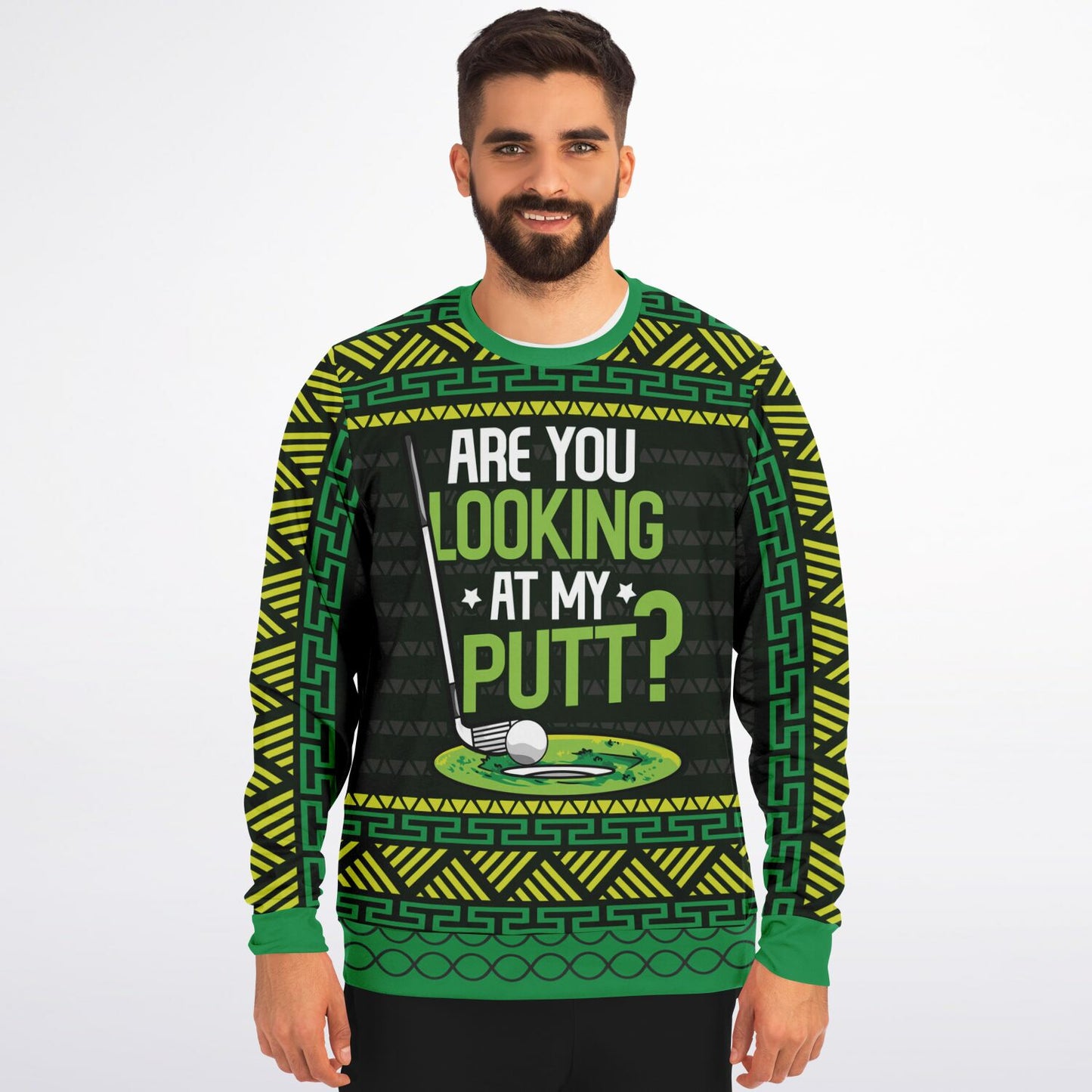 Are You Looking at My Putt? Golf Ugly Christmas Sweater