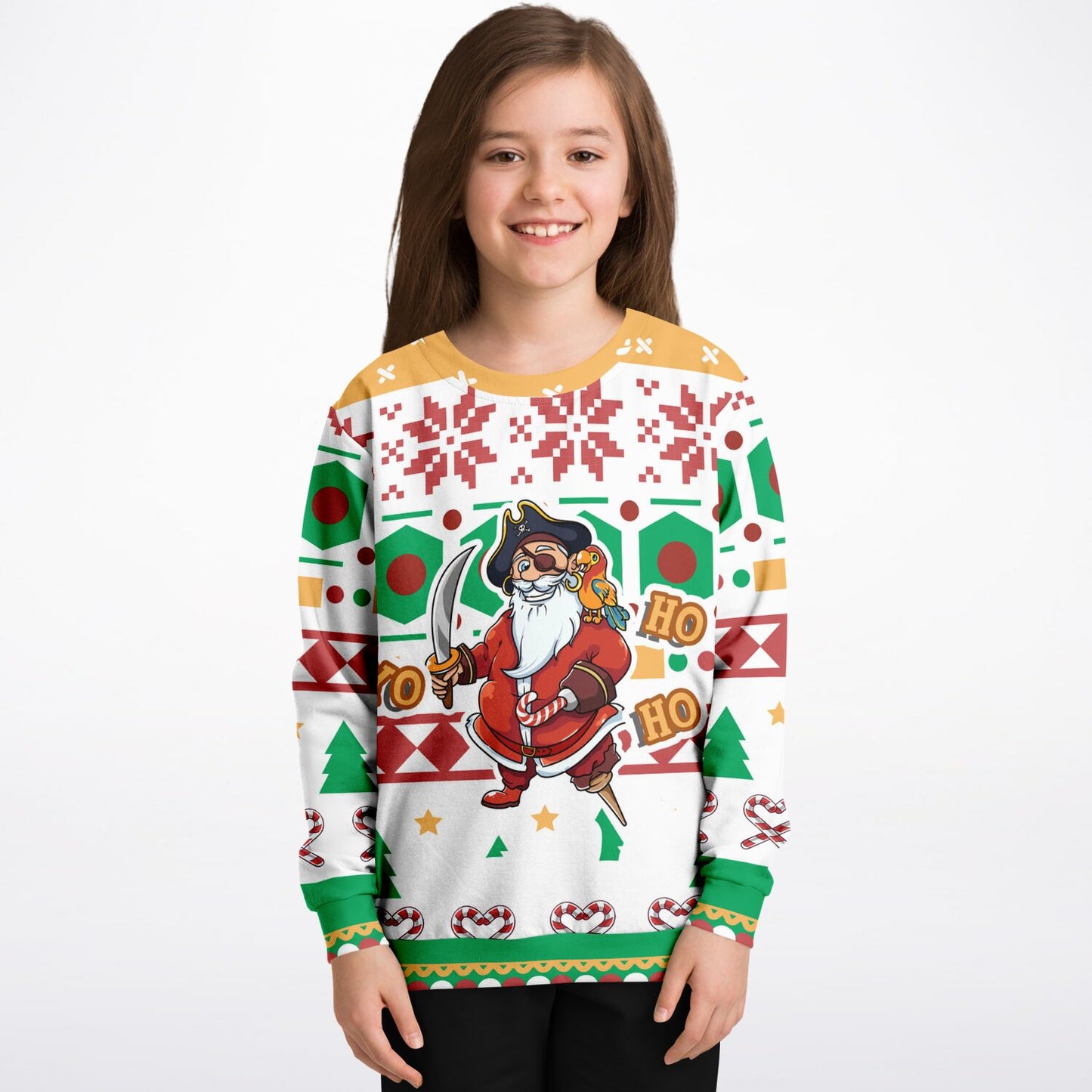 Youth Size Pirate Yo Ho Ho Ugly Christmas Sweater