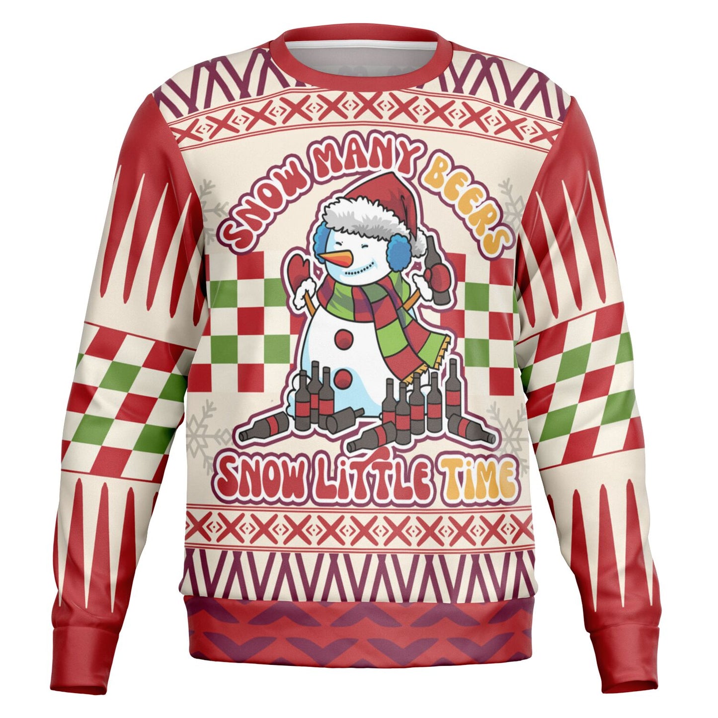 Snow Many Beers, Snow Little Time Ugly Christmas Sweater