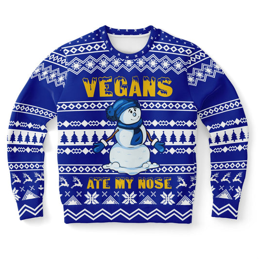 Vegans ate my Nose Ugly Christmas Sweater