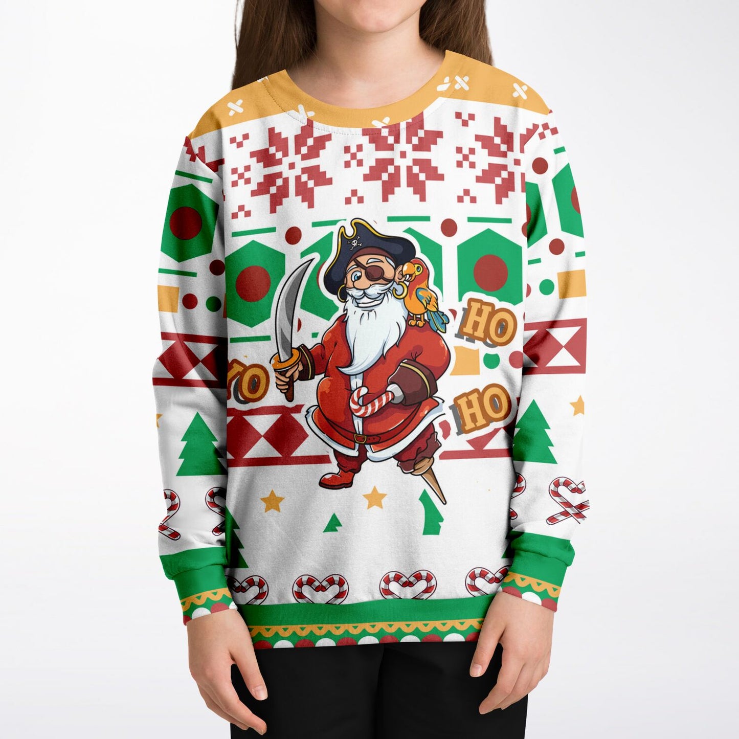 Youth Size Pirate Yo Ho Ho Ugly Christmas Sweater