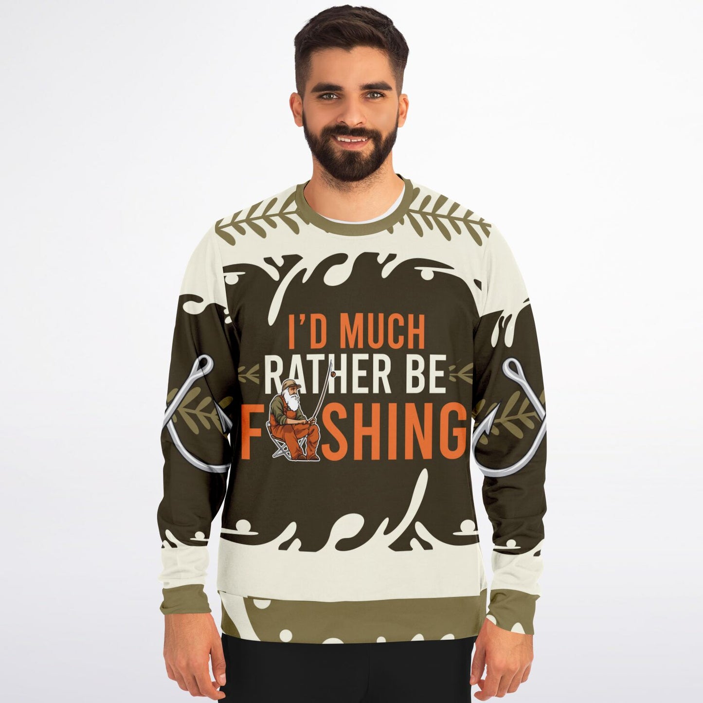 "I’d Much Rather Be Fishing" Ugly Christmas Sweater