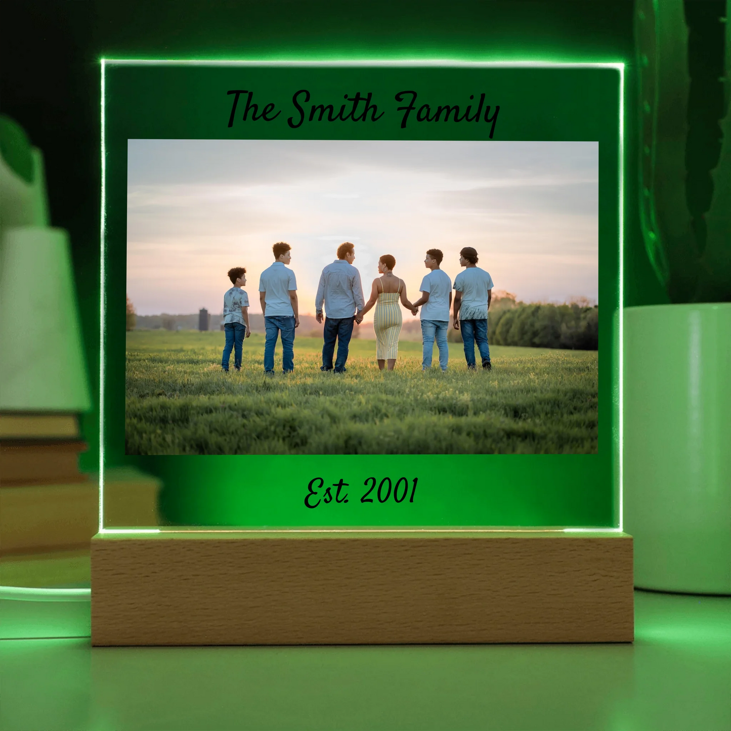 Acrylic Square with LED Base 7