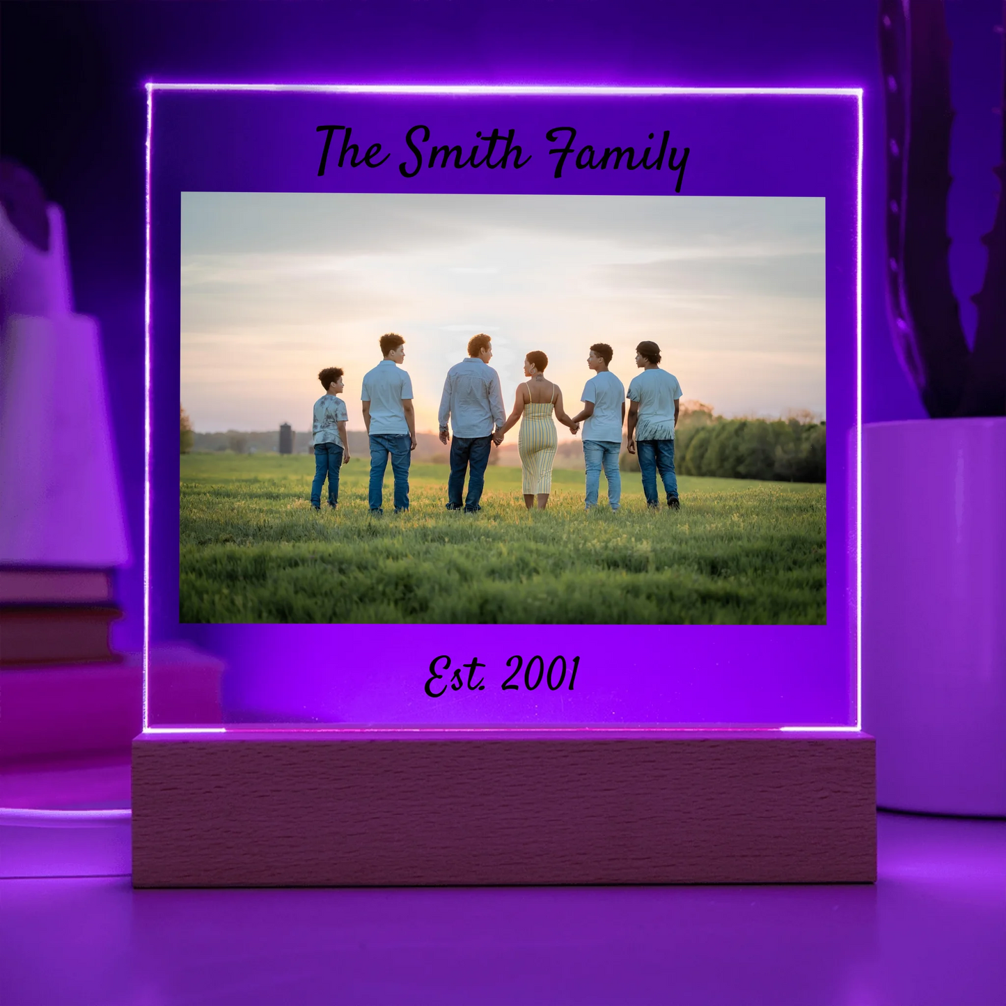Acrylic Square with LED Base 8