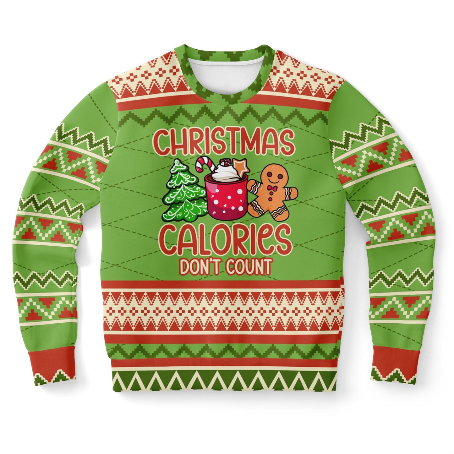 "Christmas Calories Don’t Count" Ugly Christmas Sweater