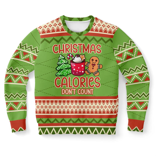 "Christmas Calories Don’t Count" Ugly Christmas Sweater
