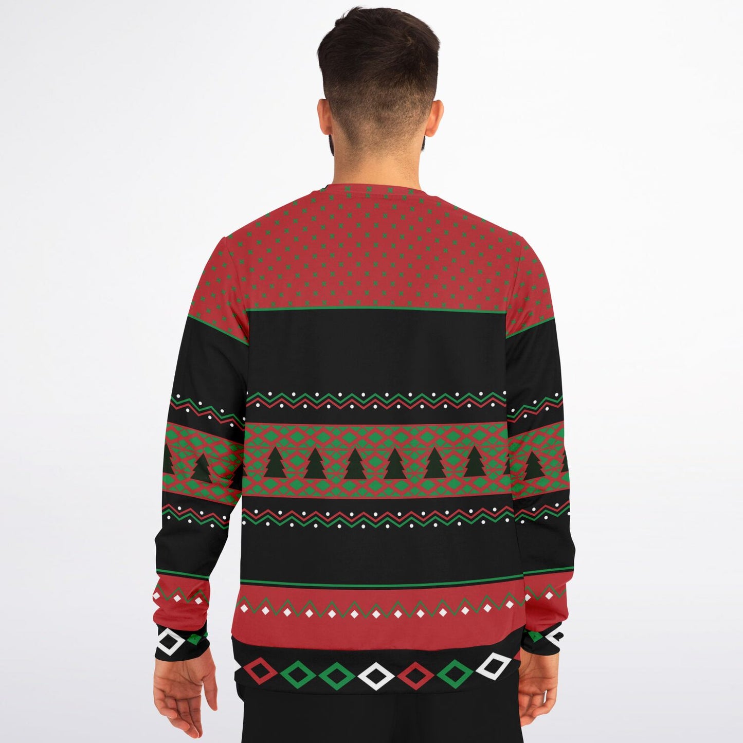 Wine Lovers White and Red Ugly Christmas Sweater