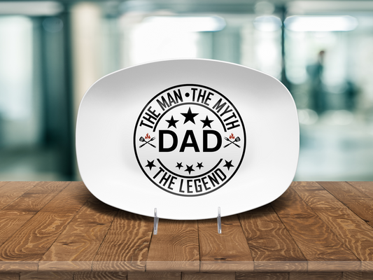 Grilling Plate for Dad 'The Man, The Myth, The Legend'