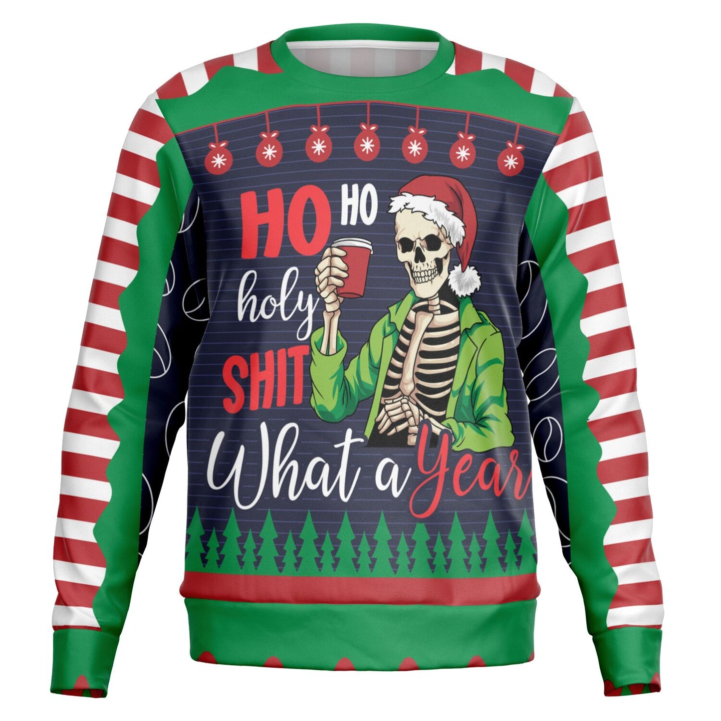 "Ho Ho Holy Shit What A Year" Ugly Christmas Sweater