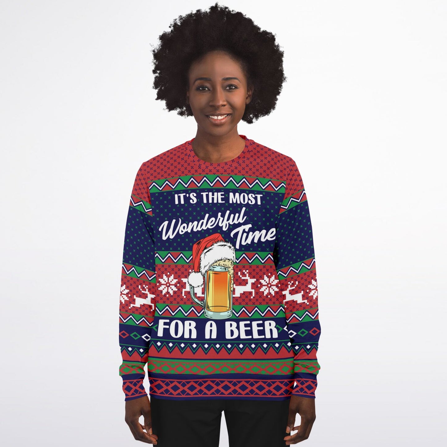 Wonderful time for a beer Ugly Christmas Sweater