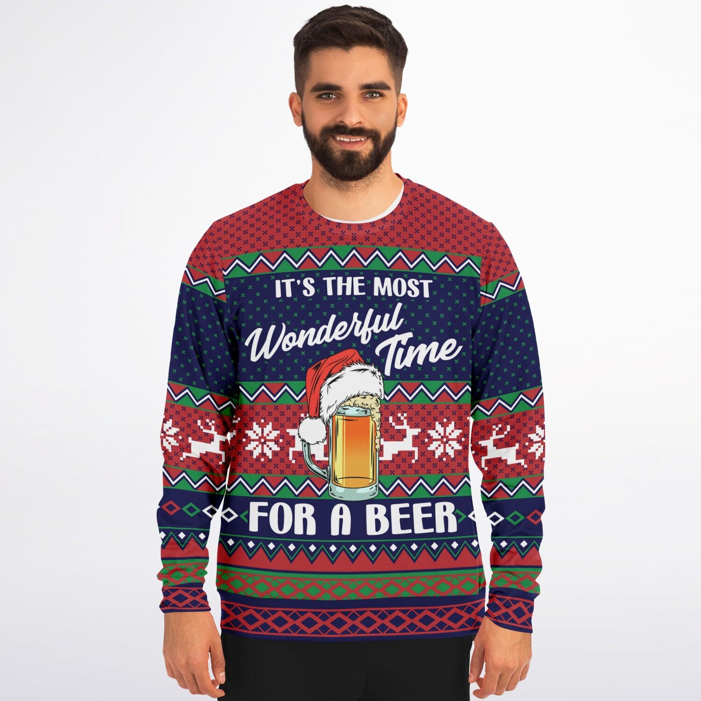 Wonderful time for a beer Ugly Christmas Sweater