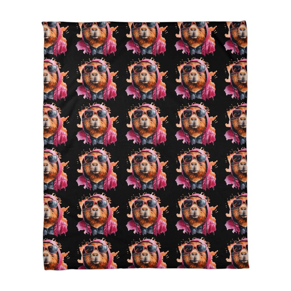 Capybara Plush Coral Fleece Blanket