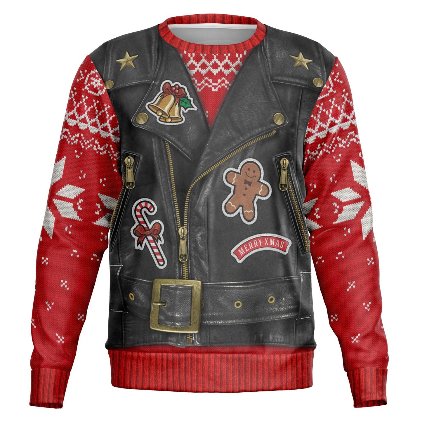 Biker Santa Ugly Christmas Sweater