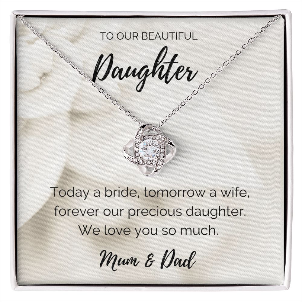 To Our Daughter on her Wedding Day from Mum and Dad