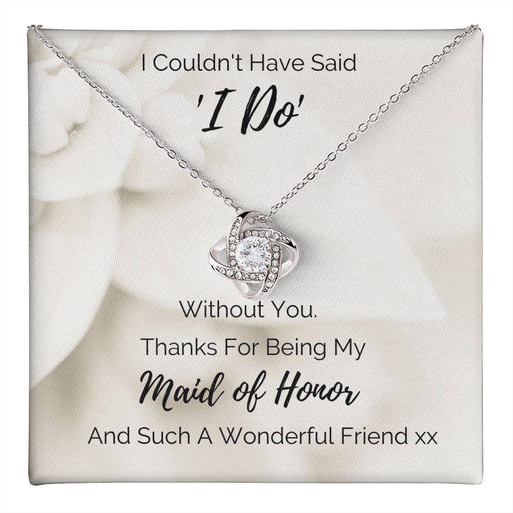 Thank You Maid of Honor Necklace