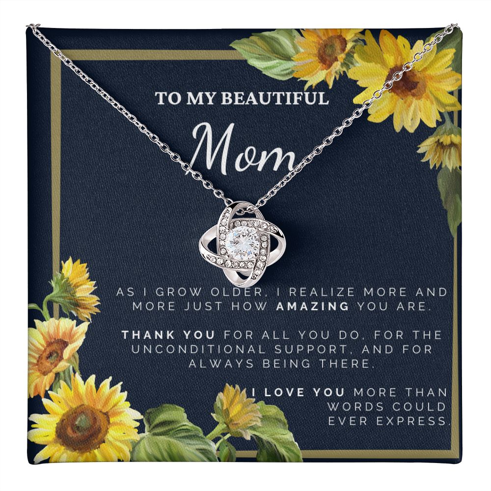 Sunflower Necklace Gift for Mom