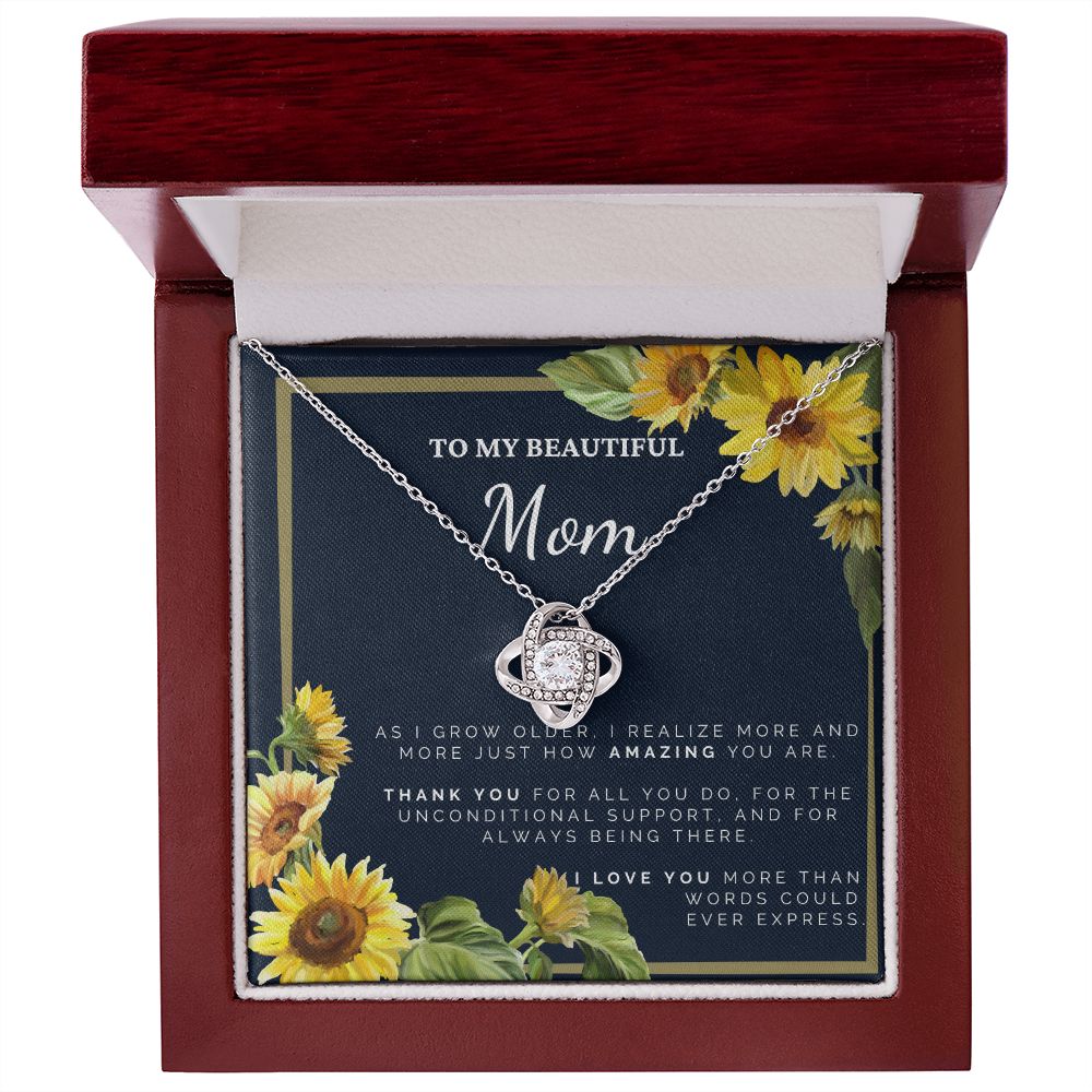 Sunflower Necklace Gift for Mom