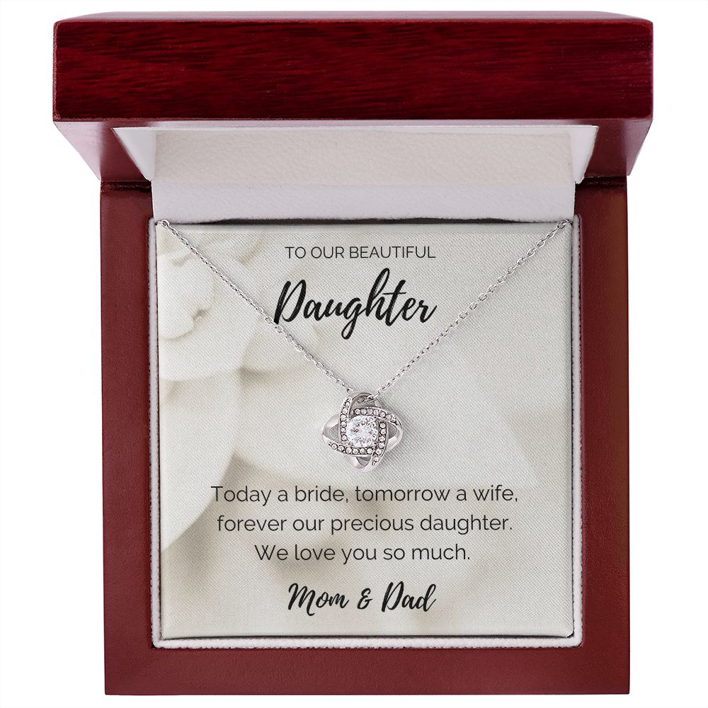 To Our Daughter on her Wedding Day from Mom and Dad