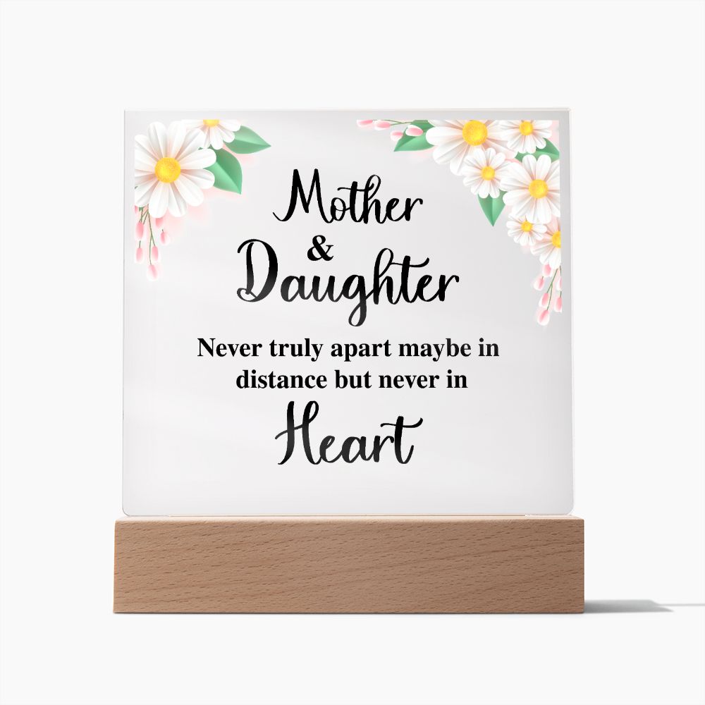 Mother and Daughter Plaque - Never Apart