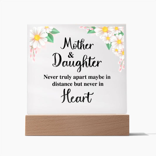 Mother and Daughter Plaque - Never Apart