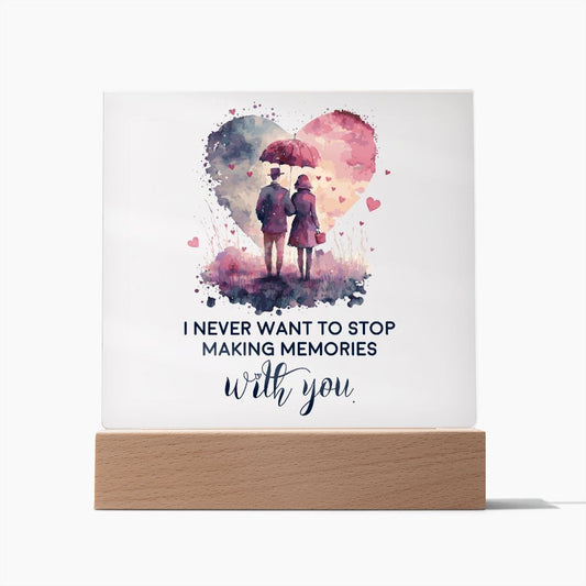 Husband Wife Plaque Gift - Making Memories