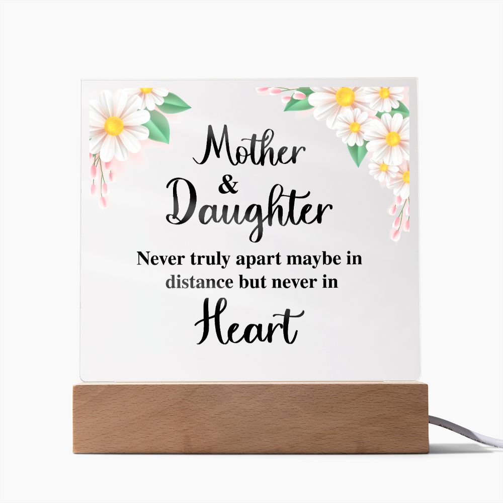 Mother and Daughter Plaque - Never Apart