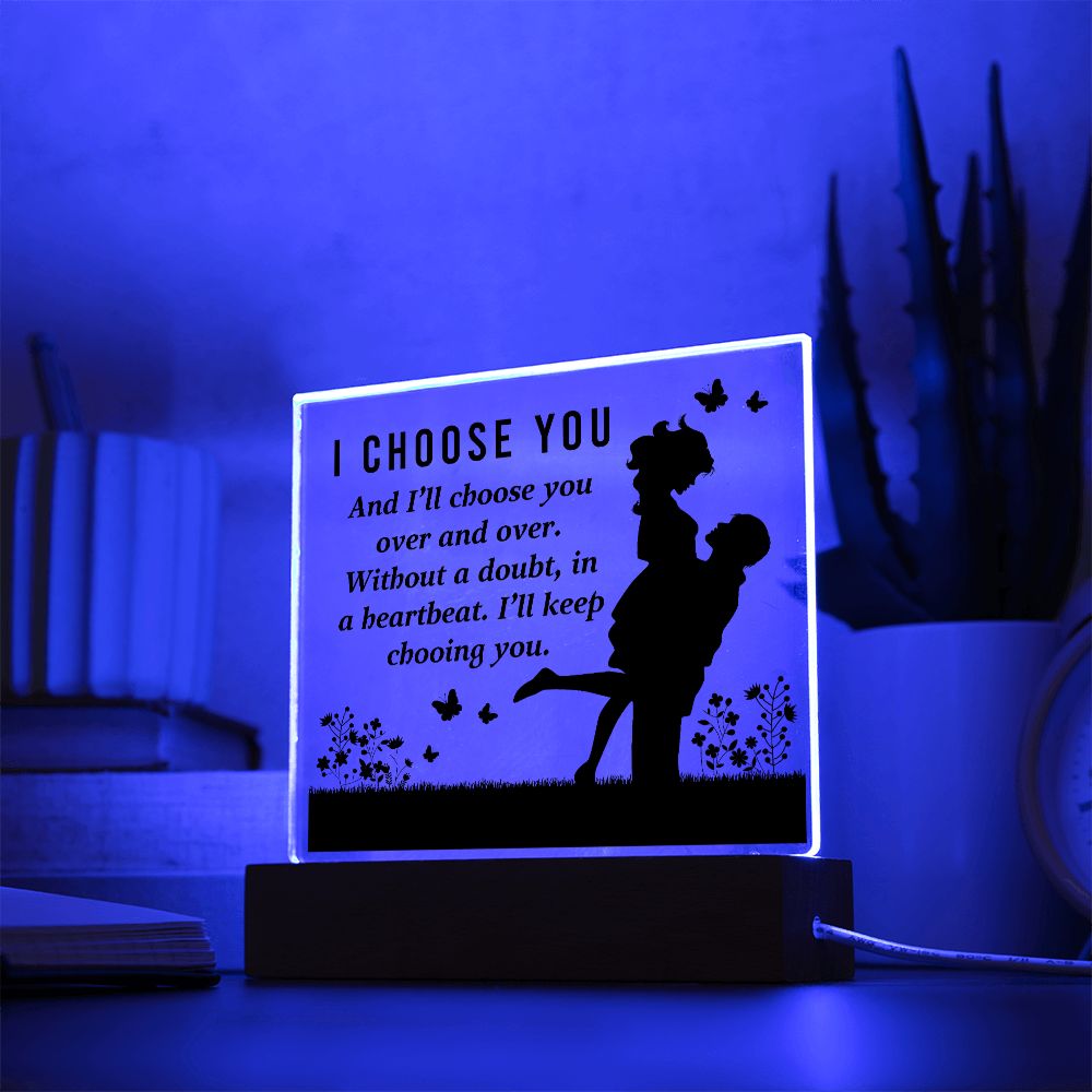 Husband Wife Plaque Gift- I Choose You