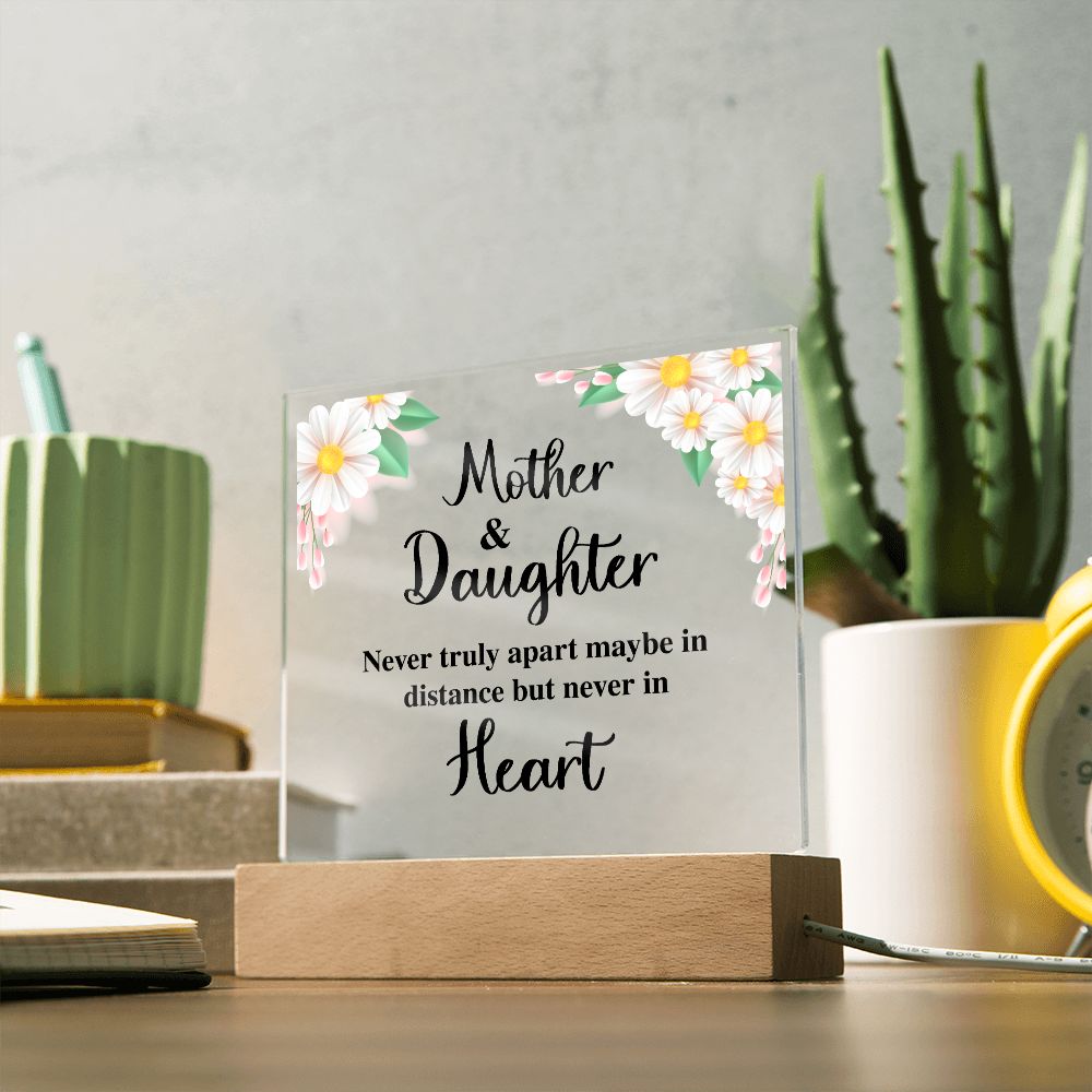 Mother and Daughter Plaque - Never Apart