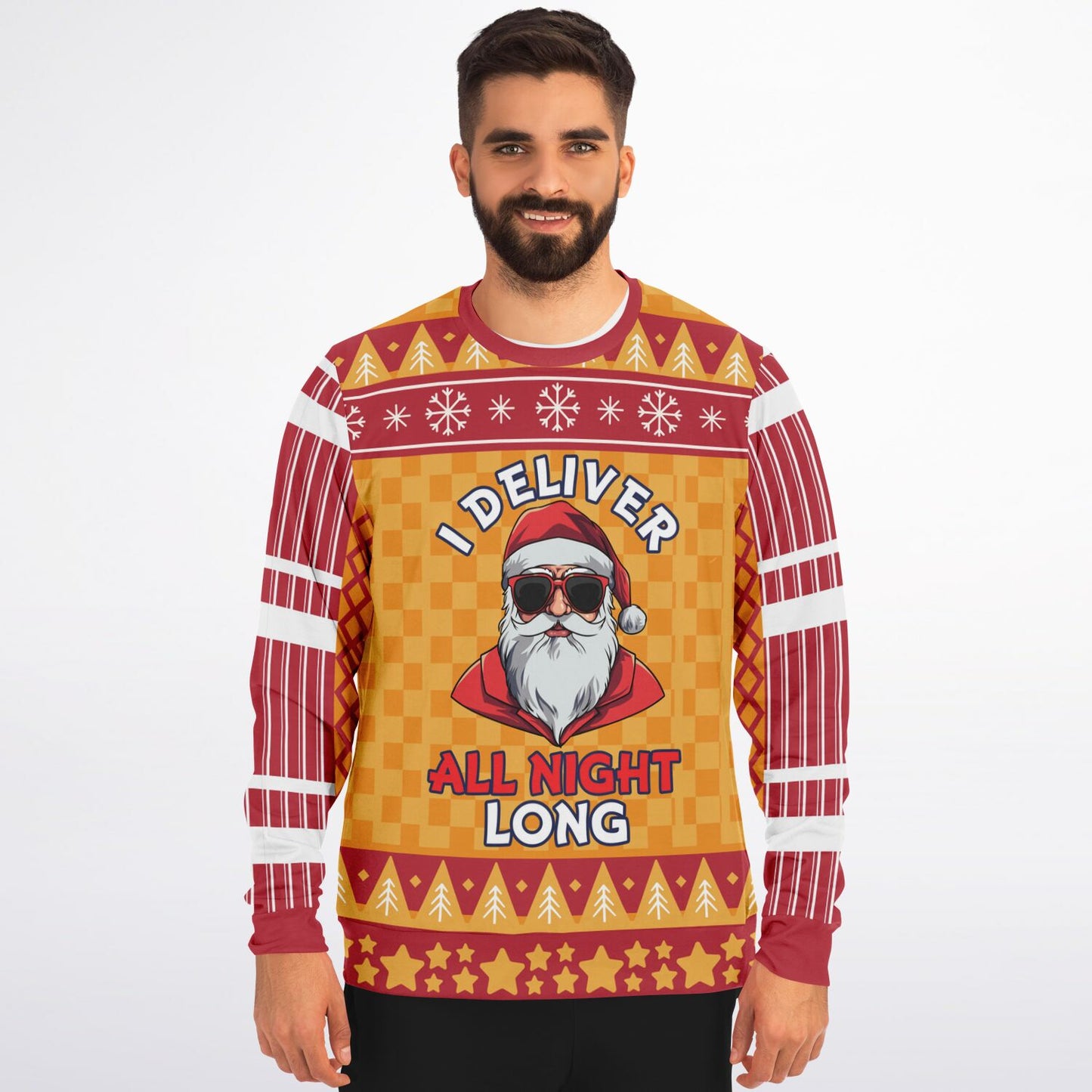 "I Deliver All Night Long" Ugly Christmas Sweater