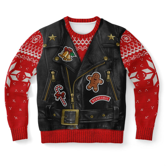 Biker Santa Ugly Christmas Sweater