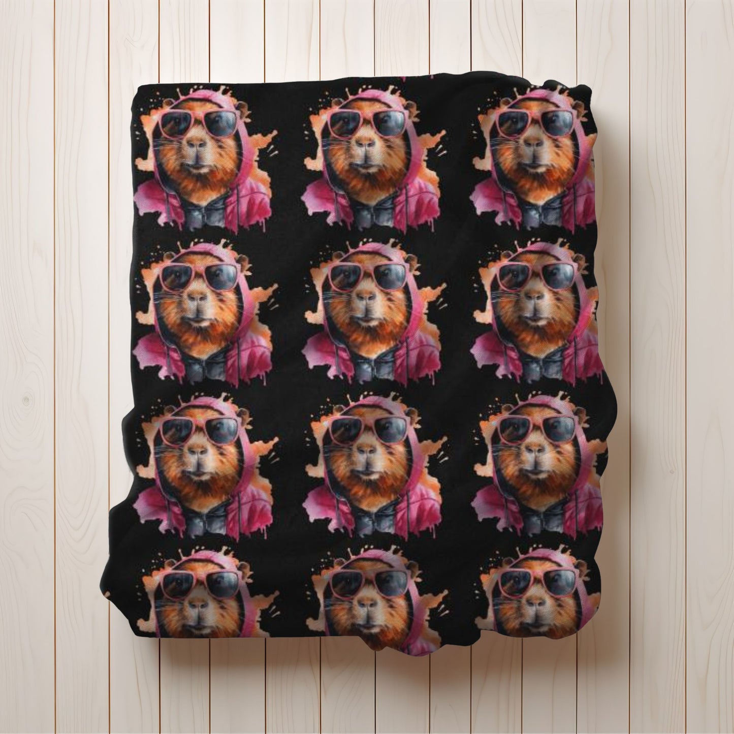 Capybara Plush Coral Fleece Blanket