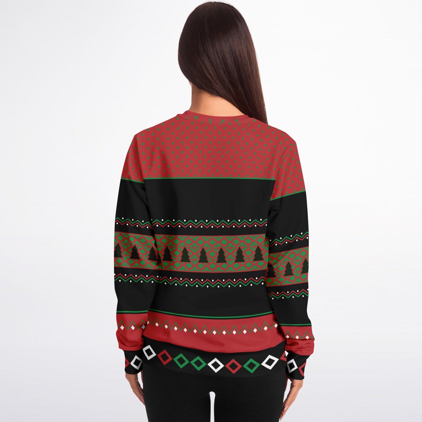 Wine Lovers White and Red Ugly Christmas Sweater