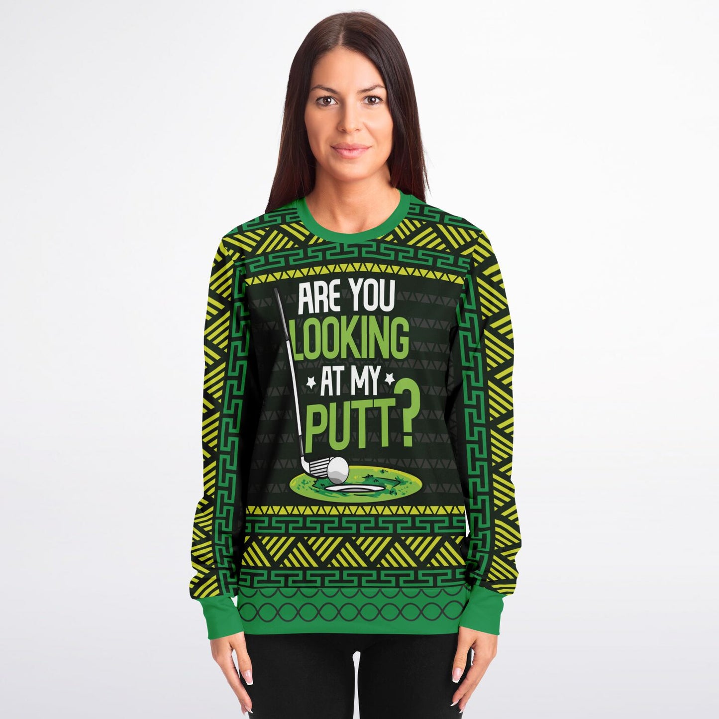 Are You Looking at My Putt? Golf Ugly Christmas Sweater