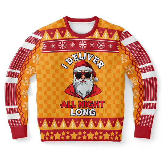 "I Deliver All Night Long" Ugly Christmas Sweater