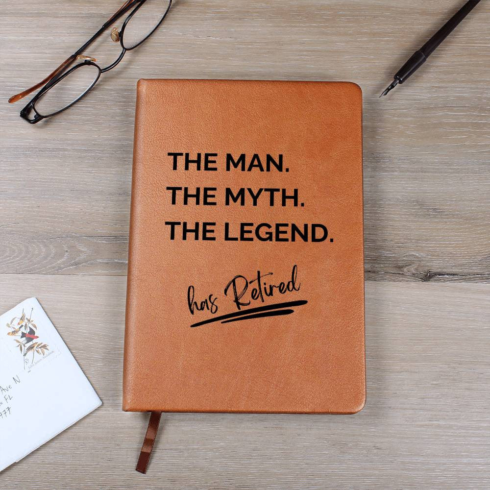 Retirement Gift for Men - Vegan Leather Lined Journal
